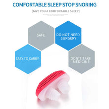 2-in-1 Anti-Snoring & Air Purifier Nose Clip – Comfortable Sleep Solution