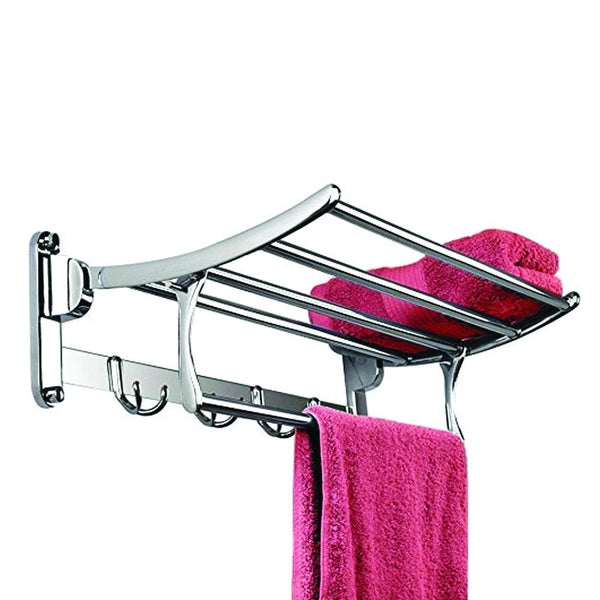 Stainless Steel Folding Towel Rack & Bar – 18 Inch