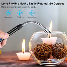 USB Rechargeable Windproof Electric Arc Lighter, Flexible Flameless Plasma Lighter for Smoking