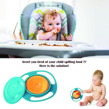 Portable Non-Spill Toddler Gyro Bowl – 360° Rotating Feeding Dish