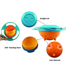 Portable Non-Spill Toddler Gyro Bowl – 360° Rotating Feeding Dish