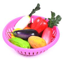 5245 Round Unbreakable Plastic Basket With Handle Organizers  Storage Basket For Fish Fruit Vegetable Multipurpose Use ( Moq  10 )