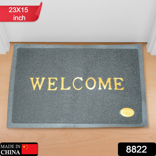 8822 Welcome Door Mat For Home Entrance Outdoor Mat Anti Slip Heavy Duty And Waterproof  Easy To Clean For Entry For Bedroom Living Room (23x15 Inch)