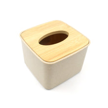 Bamboo Tissue Box Desktop Stand - Rectangular Paper Towel Holder for Bathroom, Bedroom, & Car (1 Pc)