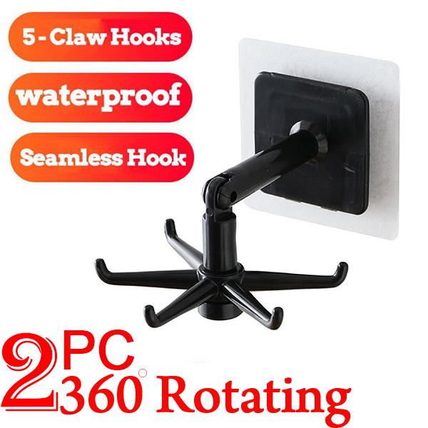 360° Rotatable Hooks for Hanging – Pack of 2 (Brown Box)