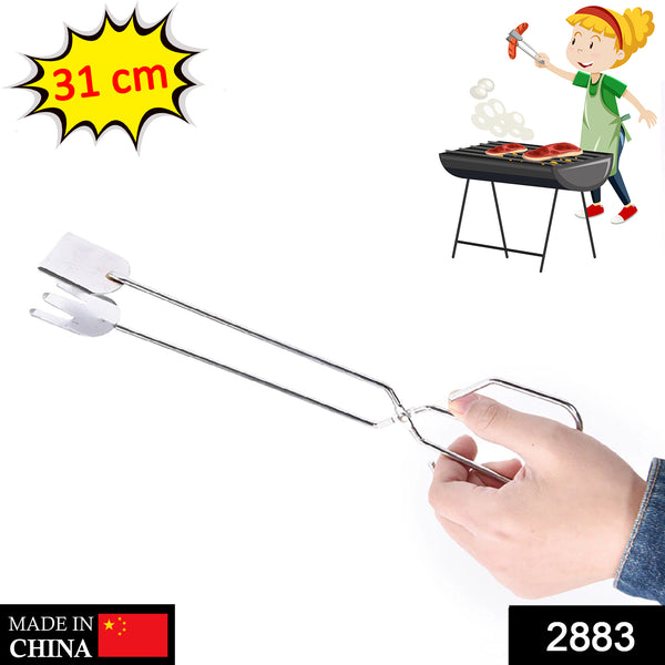 31cm Multi-Functional Metal BBQ Clip Tongs for Charcoal and Serving