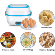 Electric Lunch Box 3 In 1 Food Heater  Cooker  Steamer With Stainless Steel Bowls (1 Set) Wukusy