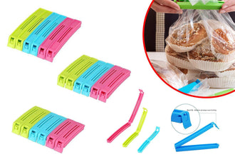 Plastic Snack Bag Clip Sealer Set – 18 Multicolour Clips for Food Storage