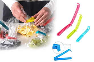 Plastic Snack Bag Clip Sealer Set – 18 Multicolour Clips for Food Storage