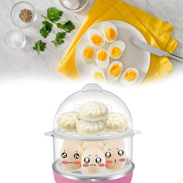 Multi-function 2 Layer 14 Egg Cooker Boilers  Steamer