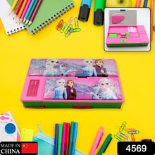 4569 Multi Purpose Gadget Jumbo Pencil Box Compass With Calculator Jumbo 2 Side Slot Geometry Box Compass Use School  Traveling  Studio