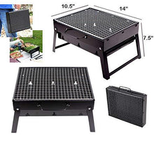 Folding Barbecue Charcoal Grill Oven – Black Carbon Steel