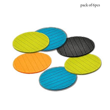 Silicone Cup Coaster Set – Round Plain Design, Heat-Resistant, Ideal for Tea, Coffee, and Wine (6 Pcs)