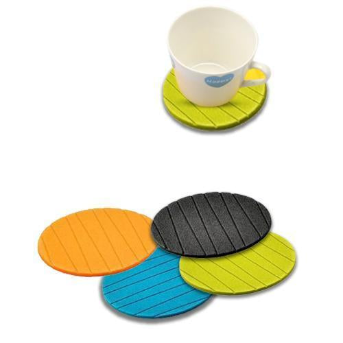 Silicone Cup Coaster Set – Round Plain Design, Heat-Resistant, Ideal for Tea, Coffee, and Wine (6 Pcs)