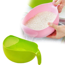 Thick Rice Bowl Drain Basket with Handle – Convenient Kitchen Strainer for Washing Rice and Other Grains