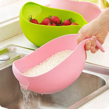 Thick Rice Bowl Drain Basket with Handle – Convenient Kitchen Strainer for Washing Rice and Other Grains