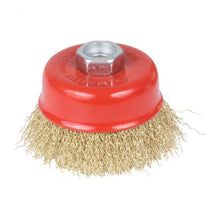 Wire Wheel Cup Brush (Gold) – Heavy-Duty Cleaning Tool for Metal, Wood, and Surface Preparation