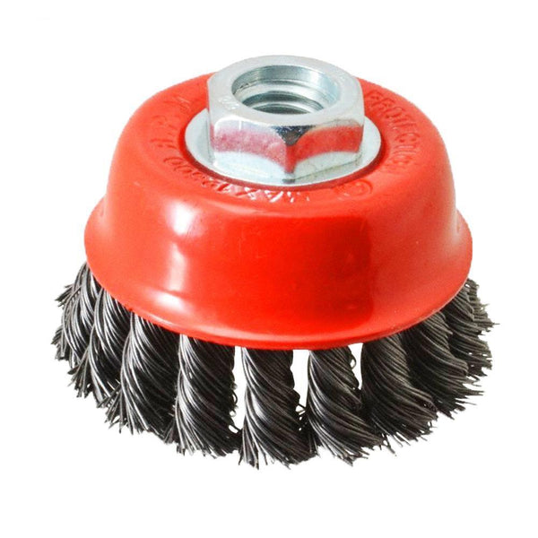 Wire Wheel Cup Brush – Black, Durable Cleaning Tool for Metal, Wood, and Surface Preparation