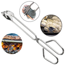 Multi-Functional Metal BBQ Clip Tongs for Charcoal and Serving