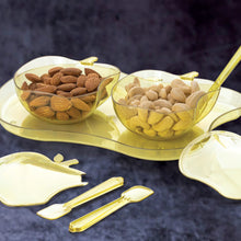 Apple Shape 2-Piece Serving Set – Bowl with Spoon and Tray for Snacks & Pickles