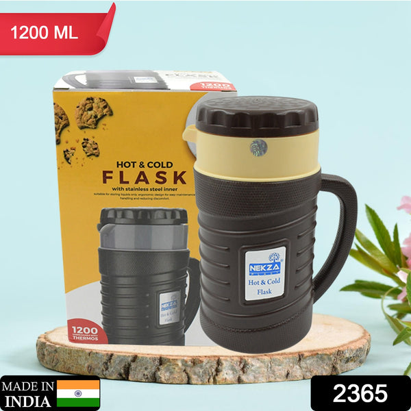 Thermos Insulated Flask Or Hot Kettle  Plastic Innner Steel Insulated Tea Kettle Hot And Cold Premium Tea Kettle Kettle  Easy To Carry  Leak Proof  Tea Jug  Coffee Jug  Water Jug  Hot Beverag (1200 Ml 1700ml )