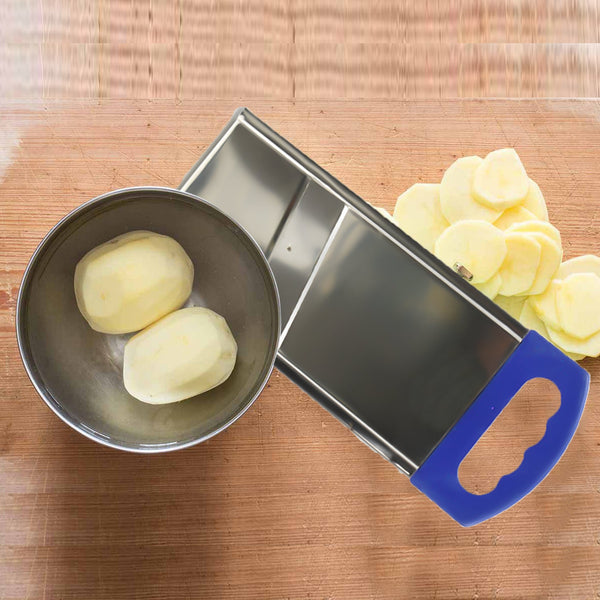 2-in-1 Potato Slicer - Multi-purpose Kitchen Tool for Cutting and Slicing Potatoes.