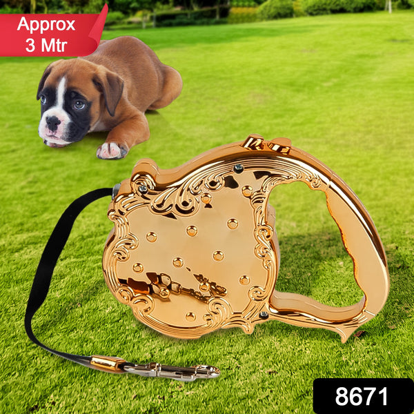 Retractable Telescopic Cat Leash – 3m Golden Traction Belt (1 Pc)