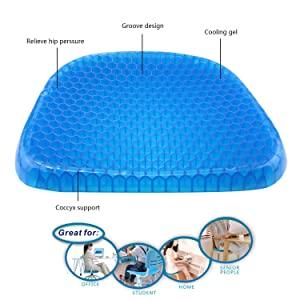 Gel Orthopedic Seat Cushion Pad - Flex Pillow (Egg Sitter)