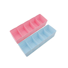 5-Compartment Storage Box – Sock, Handkerchief & Underwear Organizer (Pack of 2)