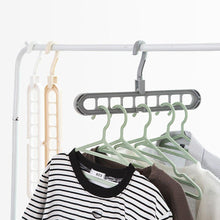 9-Hole Plastic Hanger – Indoor Wardrobe Clothes Organizer & Suit Rack