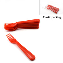 5968 Plastic Fork Spoon Fork Spoon Set Fruit Fork Spoon Set  Baby Fork Spoonvegetable Fork Spoon Plastic Salad Spoon Dessert Spoon (6pc Set)