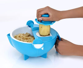 Vegetable and Fruit Cutter Shredder with Rotating Drain Basket - Multifunctional Kitchen Tool