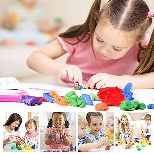 Non-Toxic Dough Clay with Moulds - 5 Colors, Pack of 6 Pcs, Creative & Safe for Kids