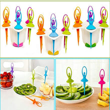 Dancing Doll Fruit Fork Cutlery Set with Stand - Set of 6