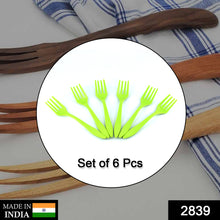 6-Piece Small Plastic Serving Fork Set for Kitchen