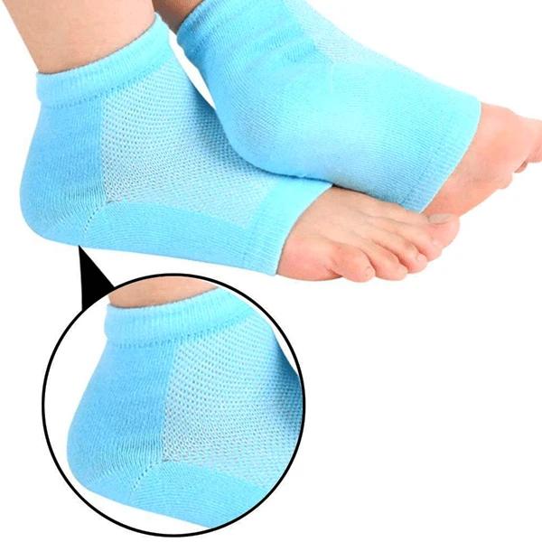 Heel Pain Relief Silicone Gel Heel Socks (Multicolor)