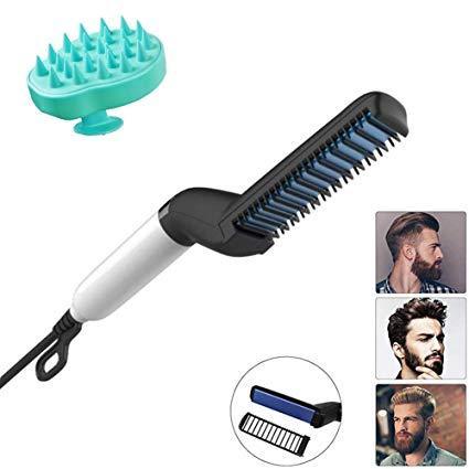 Men's Beard and Hair Curling Straightener – Modeling Comb for Styling