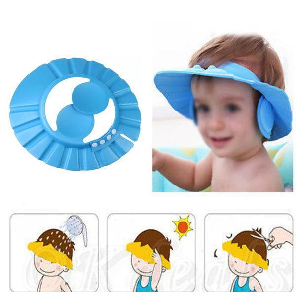 Adjustable Safe Soft Baby Shower Cap