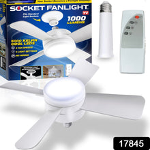 17845 Socket Fan Light Original - Cool Light Led  Ceiling Fans With Lights And Remote Control Replacement For Lightbulb - Bedroom Kitchen Living Room1000 Lumens  5000 Kelvins Cool Leds (Remote Battery Not Included)