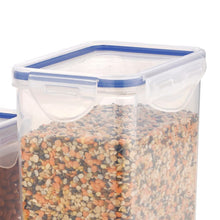 5827 Rectangle Abs Airtight Food Storage Containers With Leak Proof Locking Lid Storage Container Set Of 3 Pc (Approx Capacity 500ml1000ml1500ml Transparent)