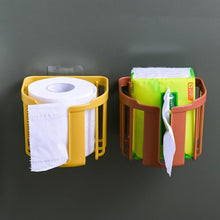 Wall-Mounted Toilet Paper Holder with Storage & Dispenser – Plastic Tissue Roll Holder (14 x 13.5 x 11 cm)