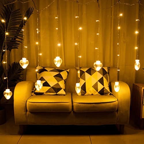 8 Feet 12 Wish Ball LED String Lights – Warm White, Color Box for Home, Diwali, Wedding, and Festival Decoration (Indoor/Outdoor)