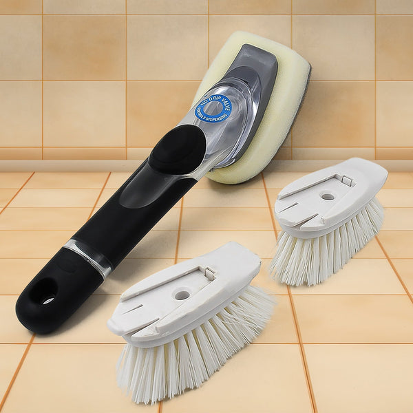 Dish Scrubber with Soap Dispenser - Set (1 Pc)