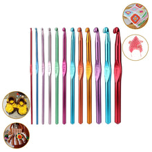 Aluminium Multicolor Knitting Needles Crochet Kit (12 Pcs Set)