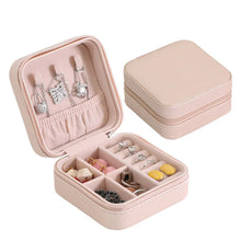 Mini Portable Jewelry Box for Women – PU Leather Organizer for Rings, Earrings & Travel Storage