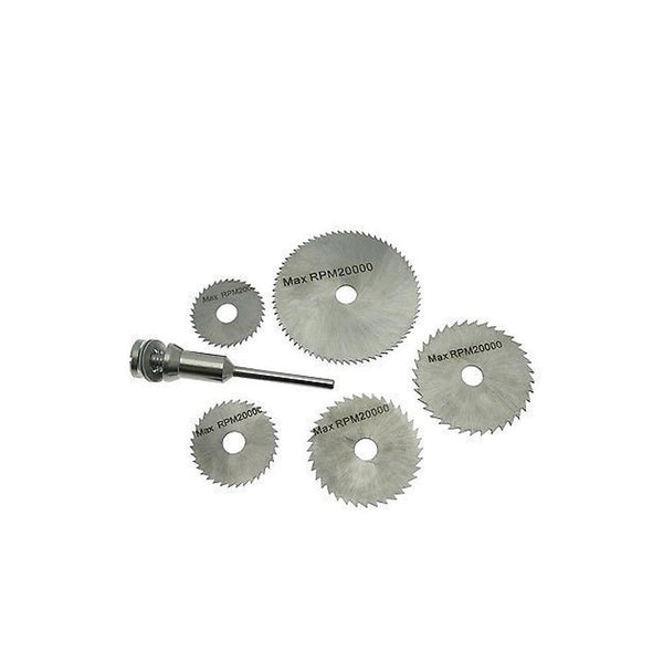 Metal HSS Circular Saw Blade Set – 6-Piece Cutting Discs for Rotary Tools.