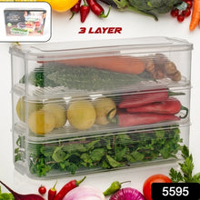 5595 3 Fridge Storage Container Fridge Organizer With Lid Stackable Fridge Storage Containers Plastic Freezer Storage Containers For Fish Meat Vegetables Fruits Pack Of 3pcs 1500ml Approx