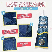 Fabric Adhesive Glue | Waterproof Clear-Drying Flexible Fabric Repair Glue for Clothes & Crafts (50ml) Top Trendy Essentials