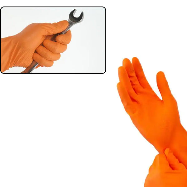 2 Pairs of Large Orange Gloves – Perfect for Dishwashing, Gardening, and Cleaning Tasks