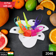 Dancing Doll Fruit Fork Cutlery Set with Stand - Set of 6